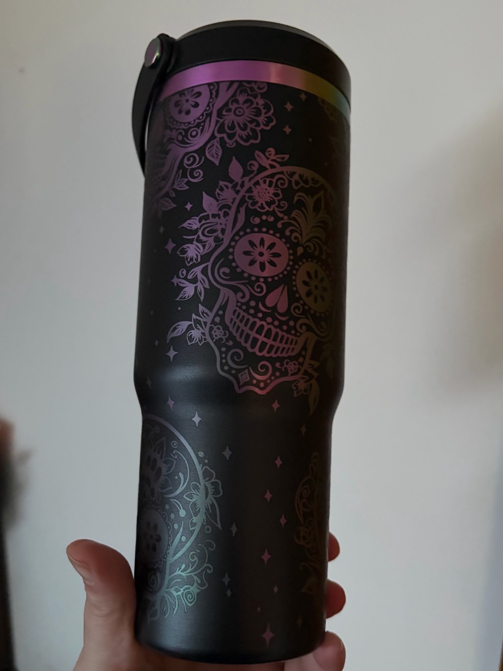 Hydrapeak 32oz Active Stainless Steel Halloween Skulls Water Bottle NWT RARE HTF